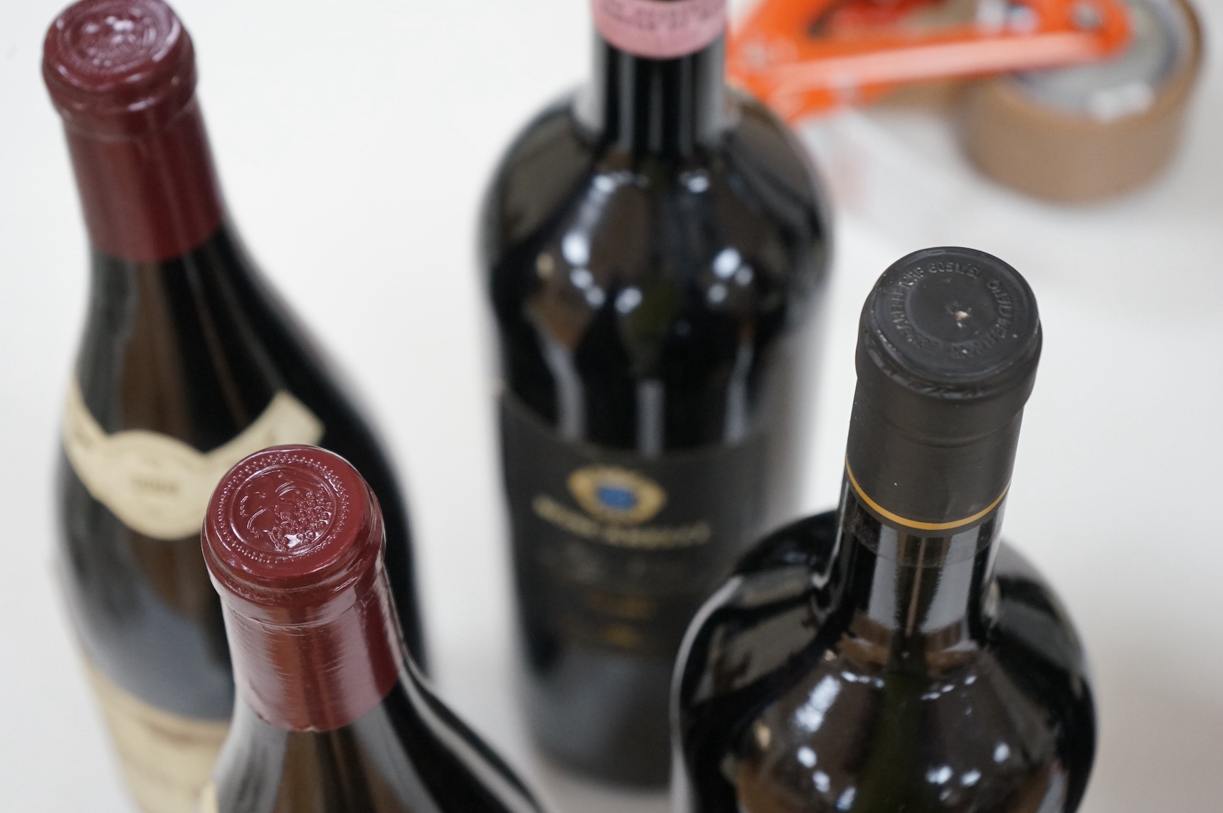 Three magnums of Bourgogne, 2009, domaine Maume, together with two magnums of Boscarelli Riserva, 2003.